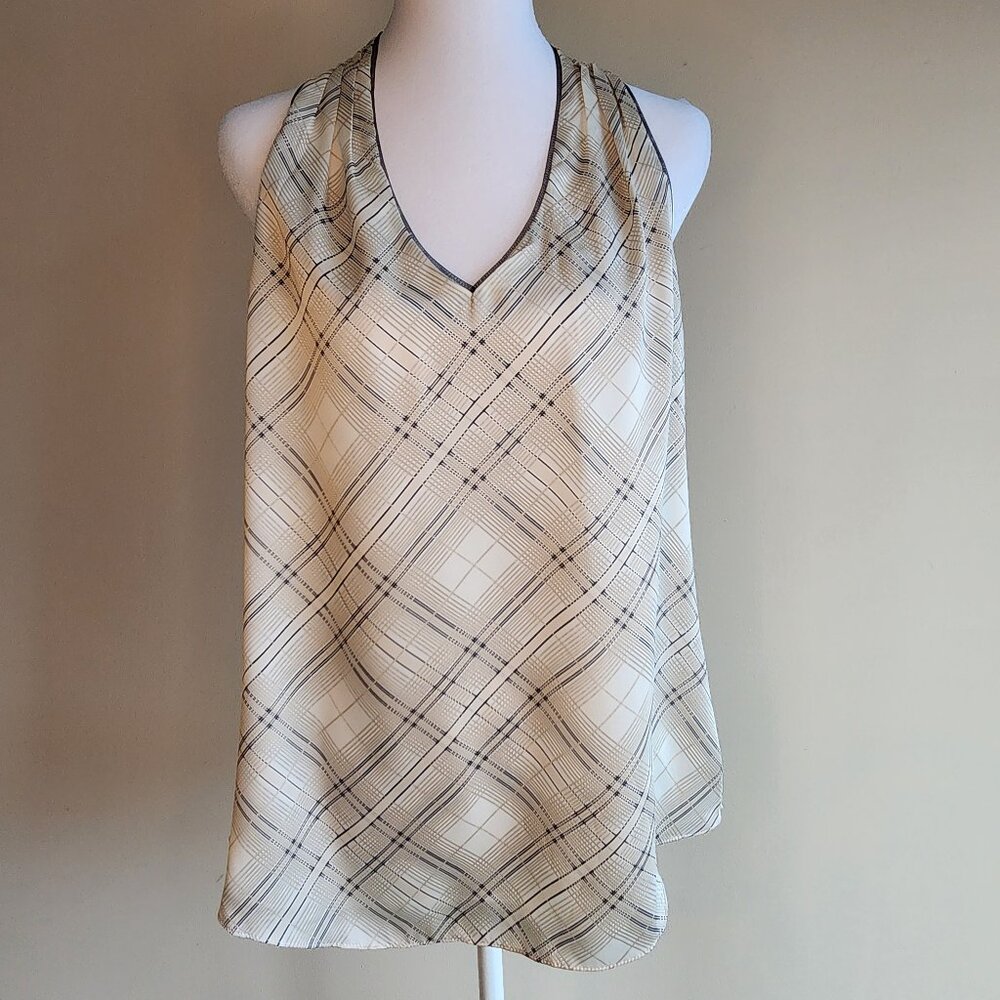 White House Black Market Sleeveless Satin Shell Size M NWT